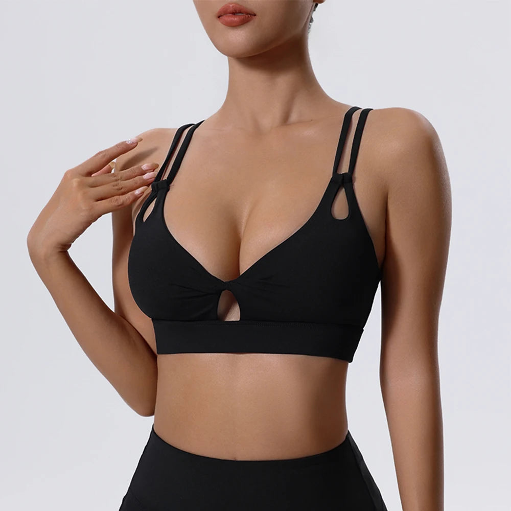 Cross Strap Padded Sports Bra