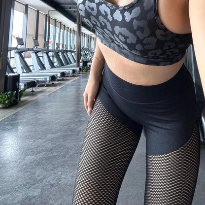 Seamless Fishnet Yoga Leggings