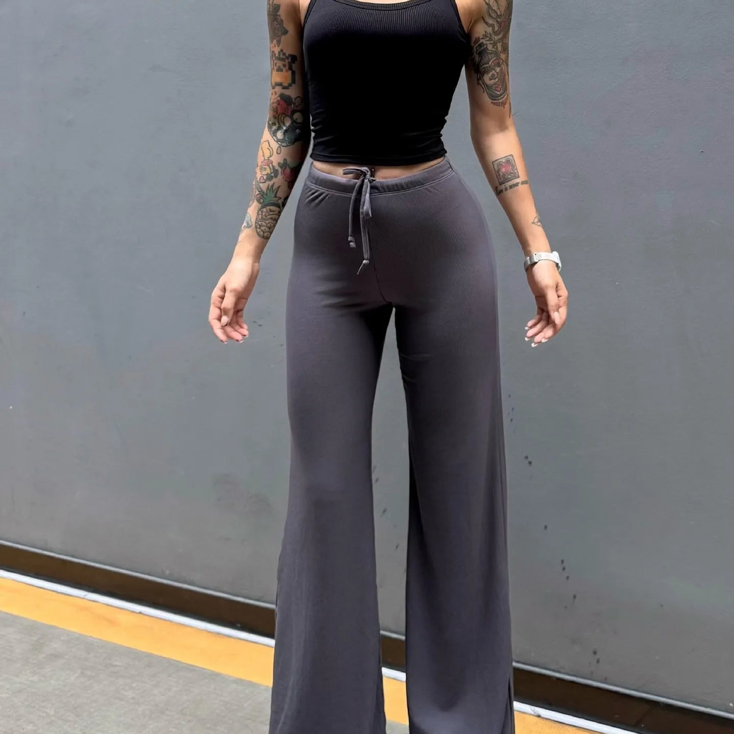 High-waisted booty-enhancing yoga pants