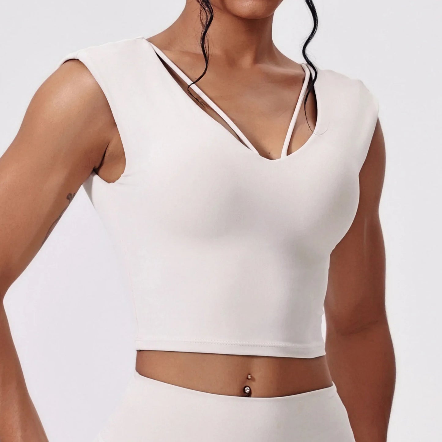 BreezeFlex Sleeveless Yoga Crop Top