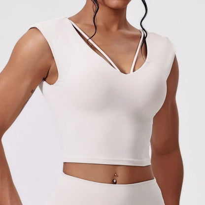 BreezeFlex Sleeveless Yoga Crop Top