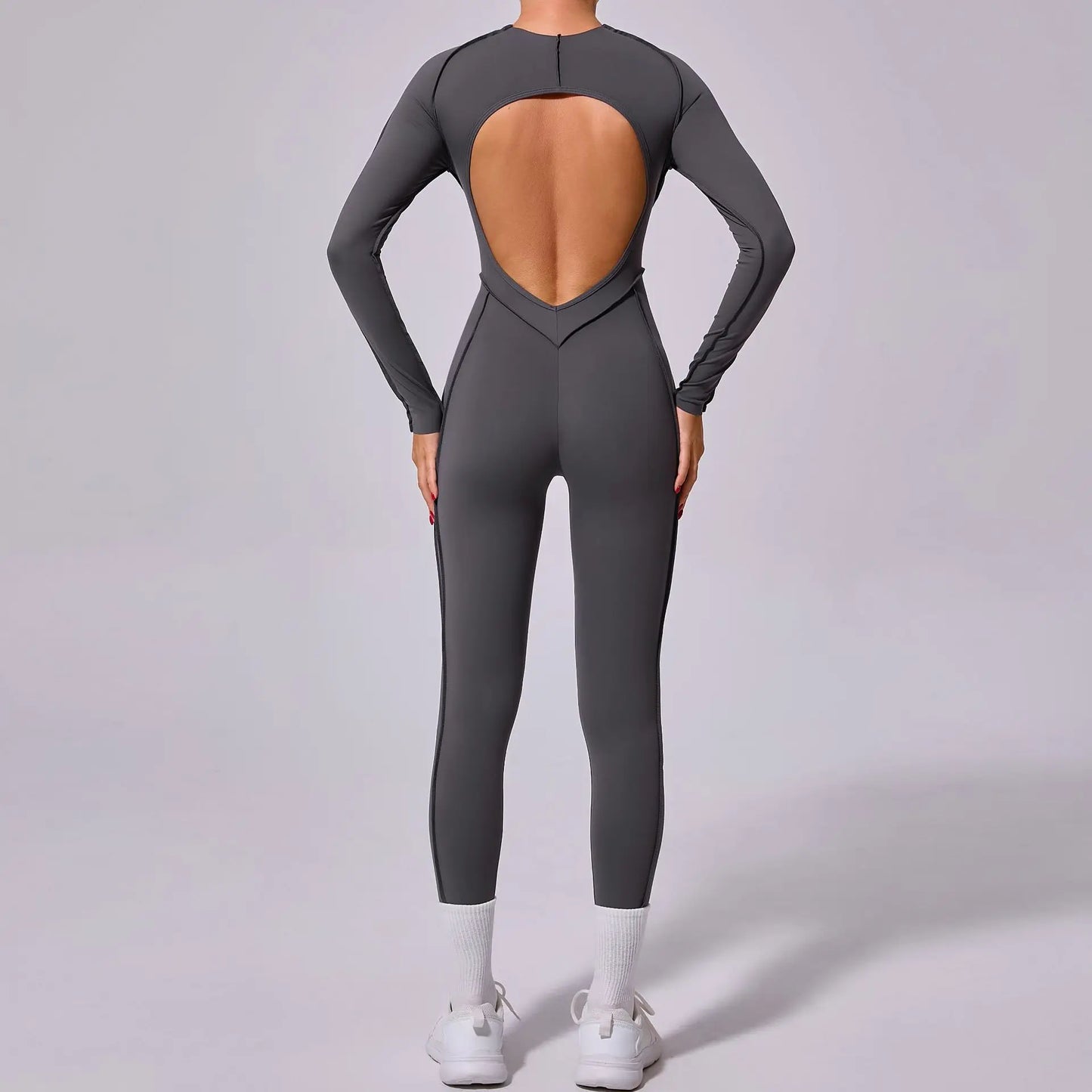 LunaFit Backless Yoga Jumpsuit
