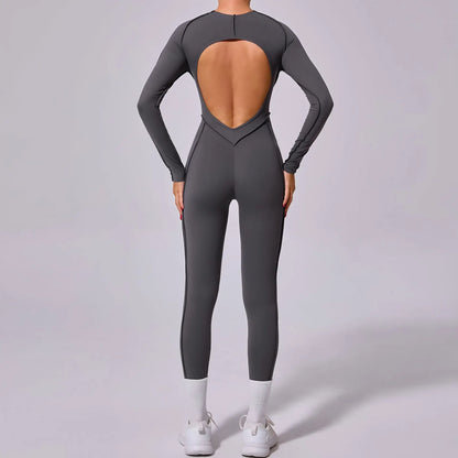 LunaFit Backless Yoga Jumpsuit