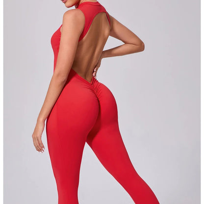 Sexy Backless Sleeveless Yoga Jumpsuit