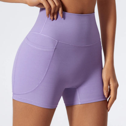 Pocket High-Waist Athletic Shorts
