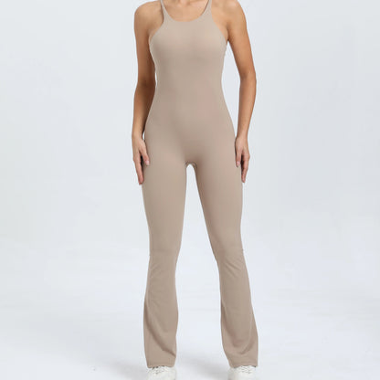 Women’s Backless Workout Jumpsuit