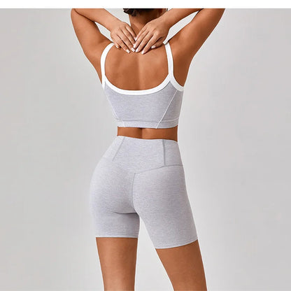 Fitness Yoga Top & Shorts Set