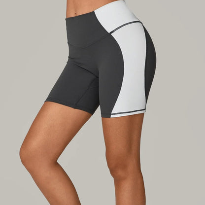 Color Clash High-Waist Butt Lift Yoga Shorts