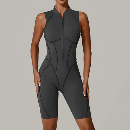 Jumpsuit Hollow Zipper Yoga Suit