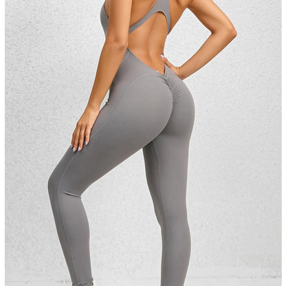 Women’s Zipper Padded Yoga Romper