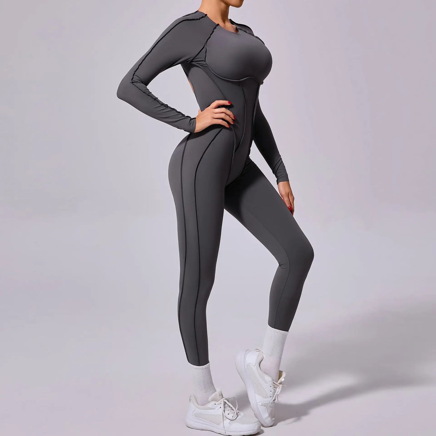 LunaFit Backless Yoga Jumpsuit