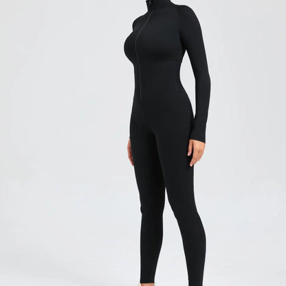 Long Zip Sports Jumpsuit