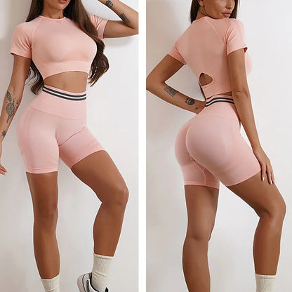 Crop Top & Hip-Lifting Shorts