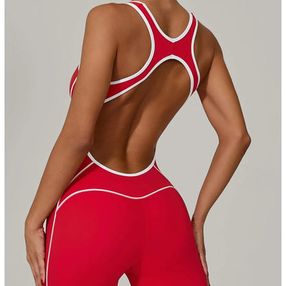 Sleeveless & Backless Gym Fitness Romper