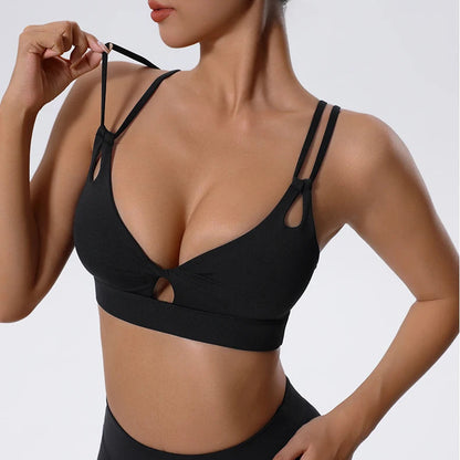 Cross Strap Padded Sports Bra