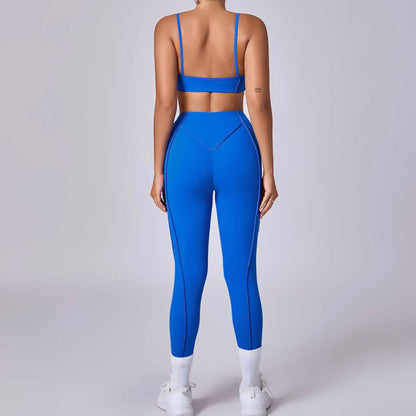 Curve-Enhancing Yoga Set with Push-Up Bra & Flexible Leggings