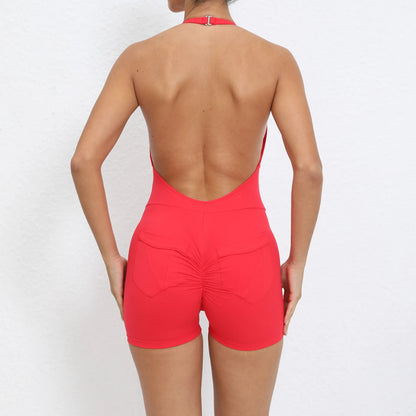 Gym Sport Jumpsuit with Pocket