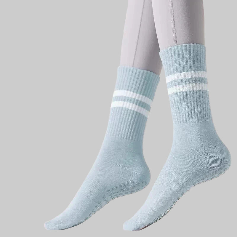 GripCore Mid-Tube Yoga Socks (3 Pairs)