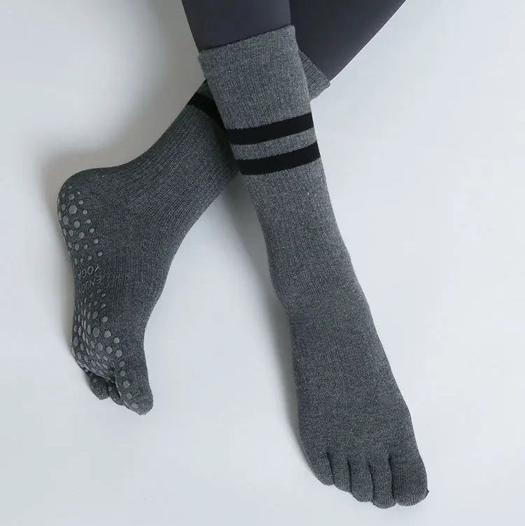 GripFit Five-Toe Yoga Socks