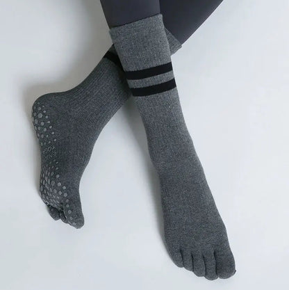 GripFit Five-Toe Yoga Socks