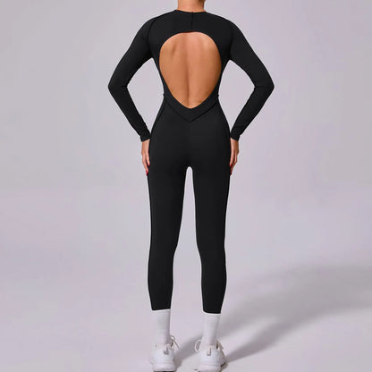 LunaFit Backless Yoga Jumpsuit