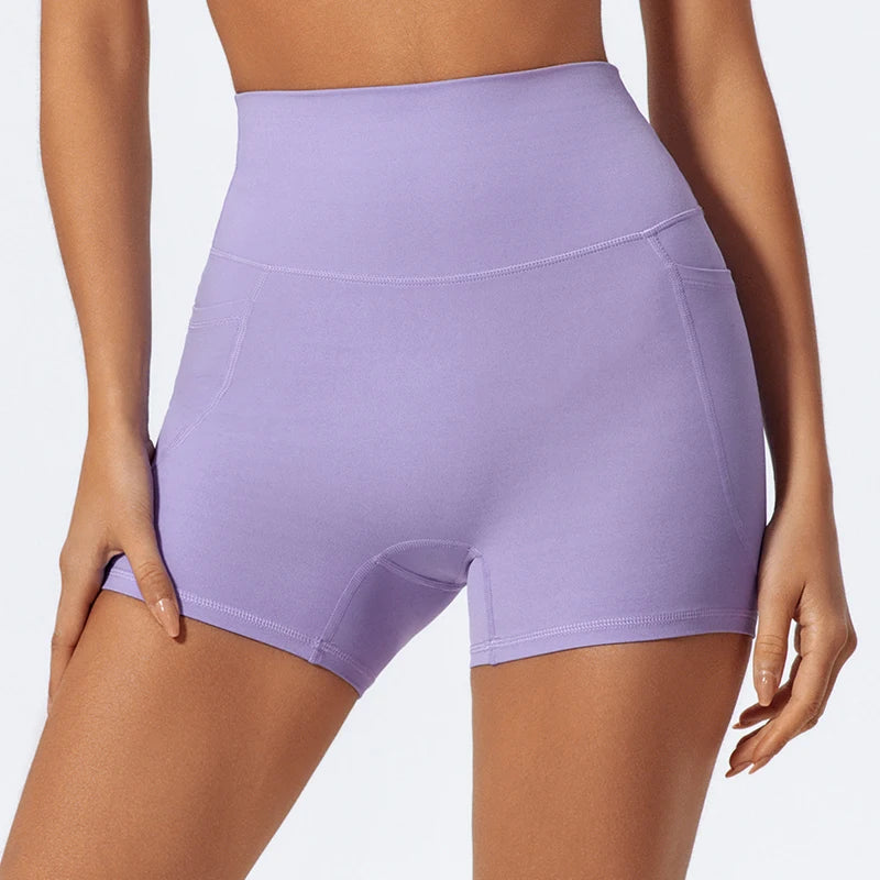 Pocket High-Waist Athletic Shorts
