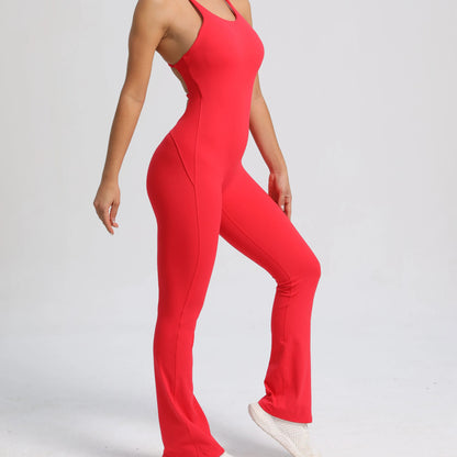 Women’s Backless Workout Jumpsuit