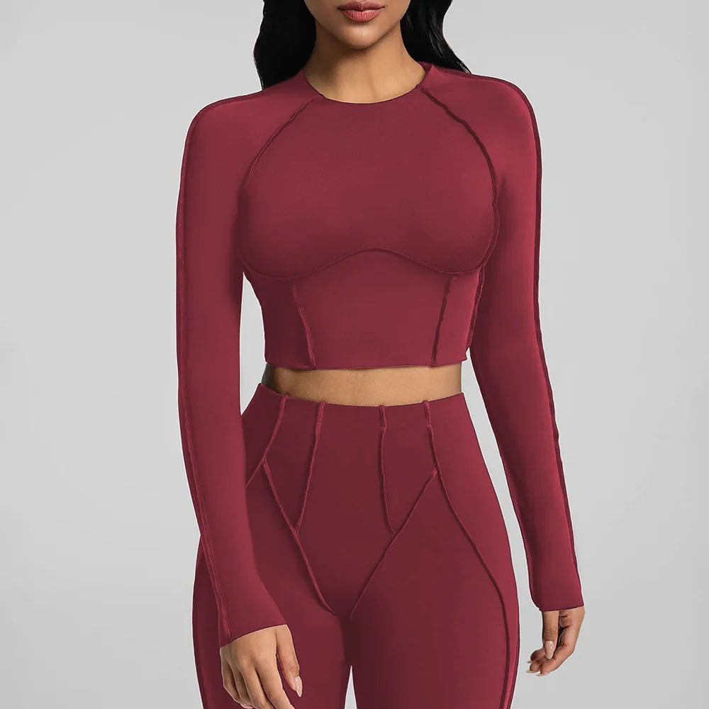 Chic Ruched Yoga Top with Breathable Quick-Dry Fabric