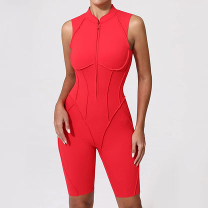 Jumpsuit Hollow Zipper Yoga Suit