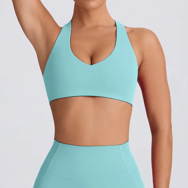 Seamless Leggings & Strappy Sports Bra Set