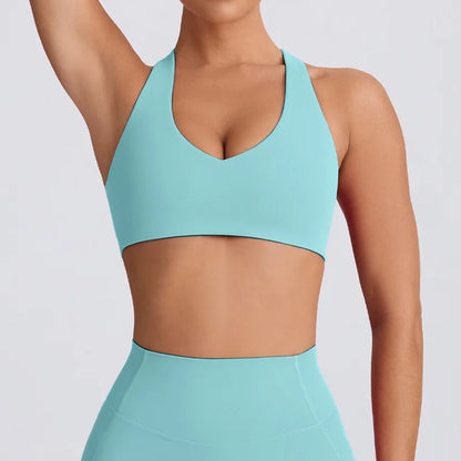 Seamless Leggings & Strappy Sports Bra Set