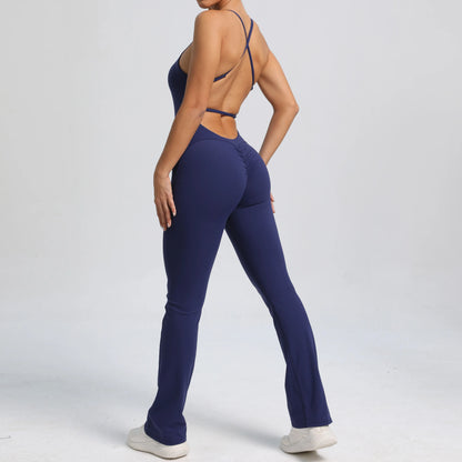 Women’s Backless Workout Jumpsuit