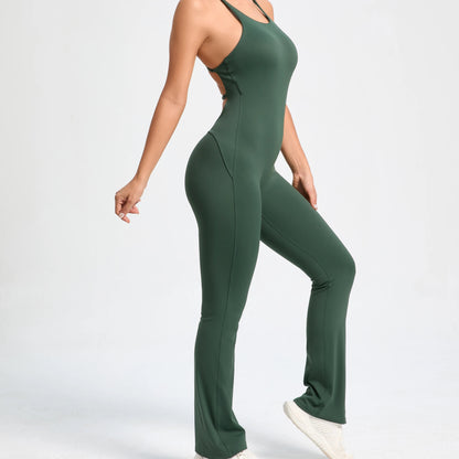 Women’s Backless Workout Jumpsuit