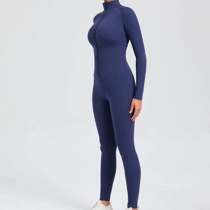 Long Zip Sports Jumpsuit