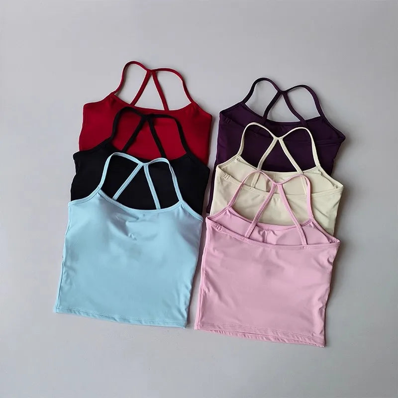 Women’s Slim Fit Nude Yoga Sports Top