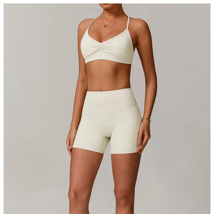 Sports Yoga Shorts Set