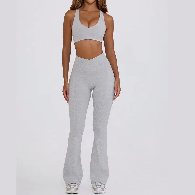 Seamless Leggings & Strappy Sports Bra Set