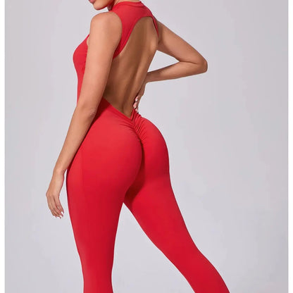Sexy Backless Sleeveless Yoga Jumpsuit