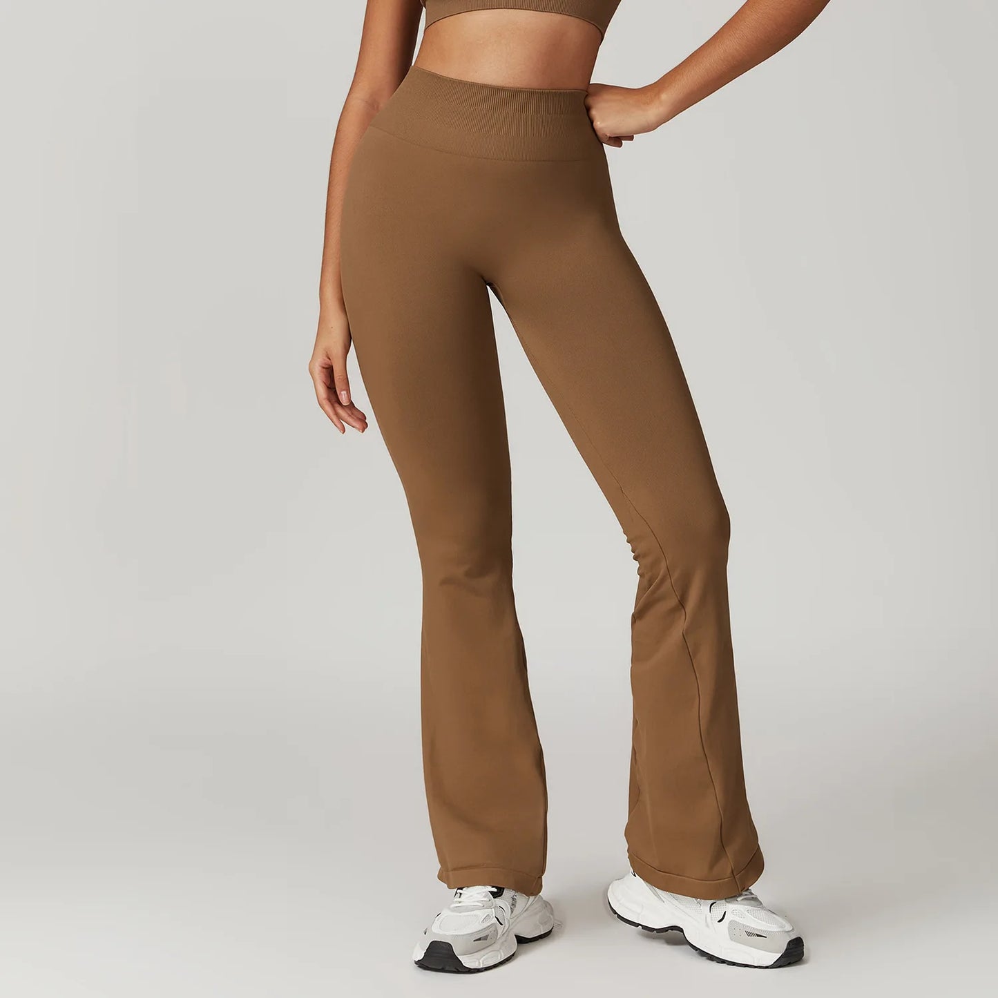 High-Waist Seamless Flare Yoga Pants