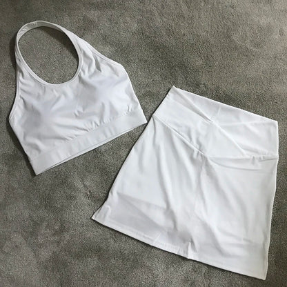 Fitness Yoga Shorts Skirt Set