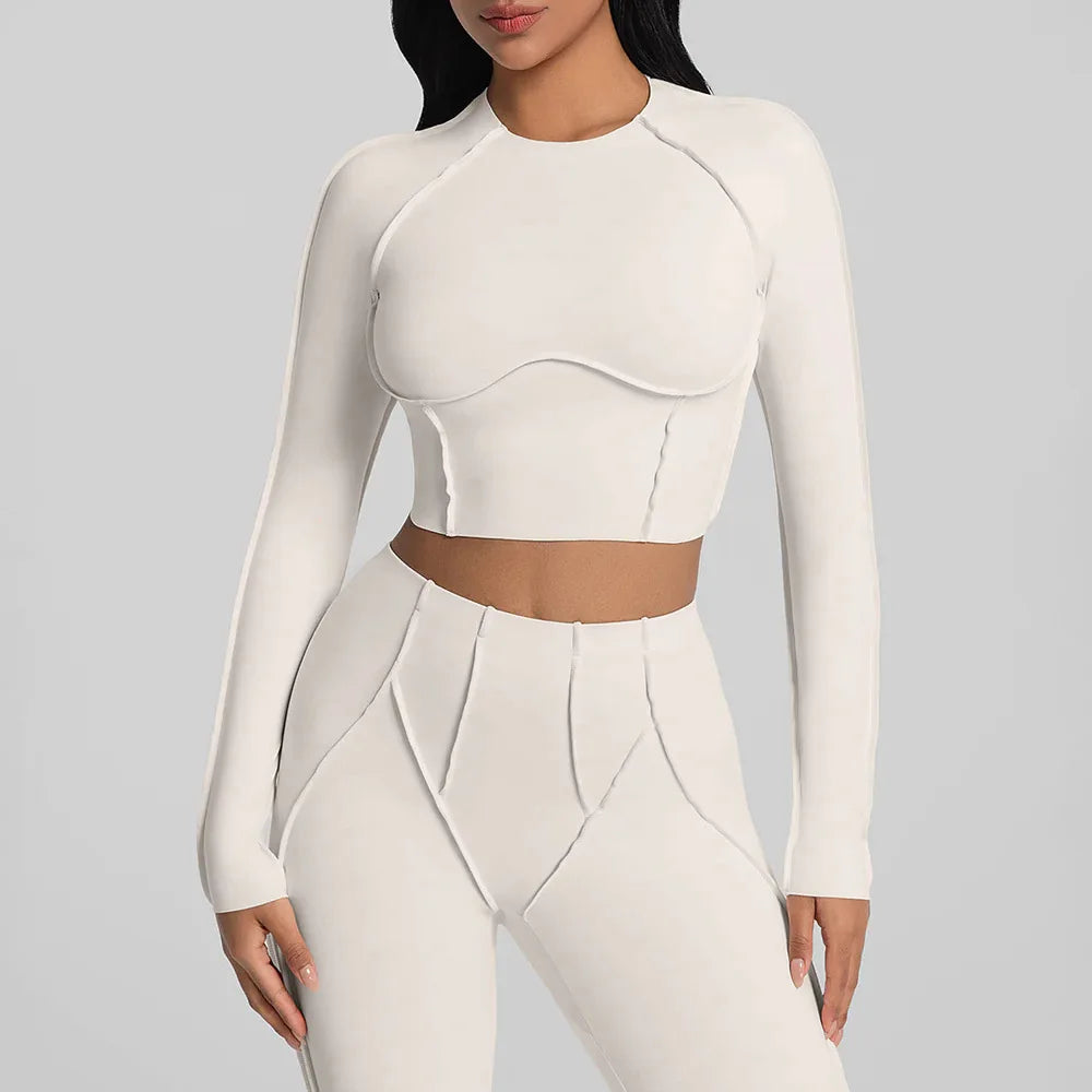 Chic Ruched Yoga Top with Breathable Quick-Dry Fabric