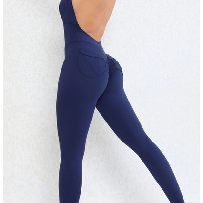 Backless Jumpsuit – Sporty One-Piece Overalls