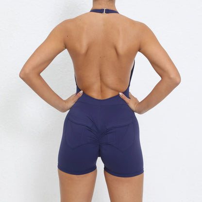 Gym Sport Jumpsuit with Pocket