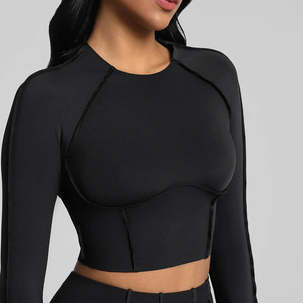 Chic Ruched Yoga Top with Breathable Quick-Dry Fabric