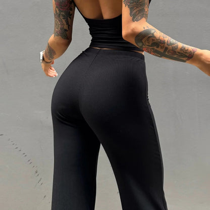 High-waisted booty-enhancing yoga pants