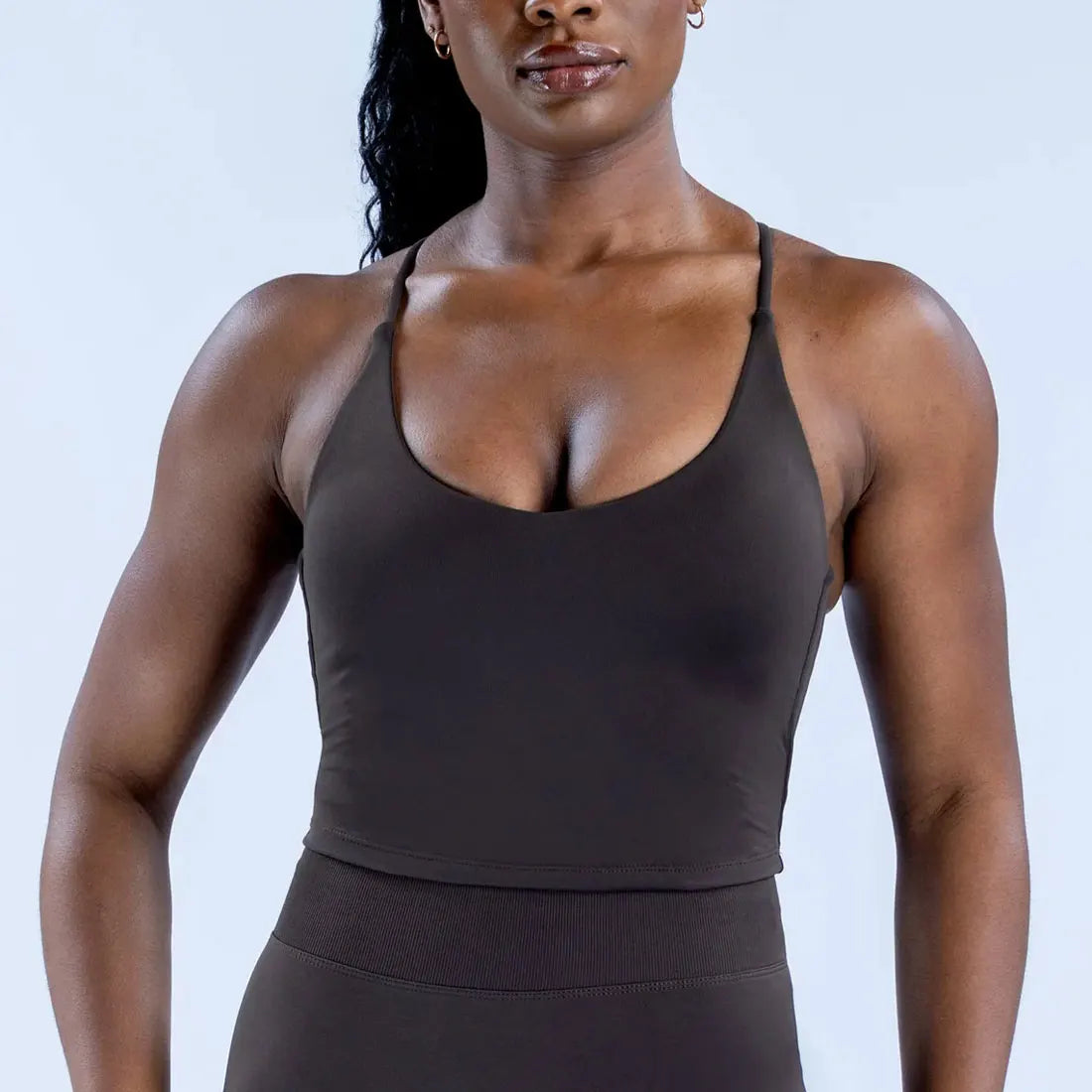 Strappy Back Cross Sports Bra