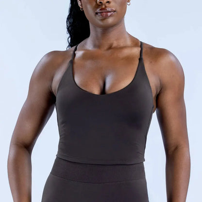 Strappy Back Cross Sports Bra