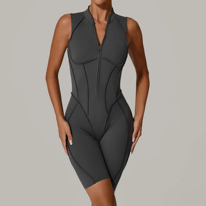 Jumpsuit Hollow Zipper Yoga Suit