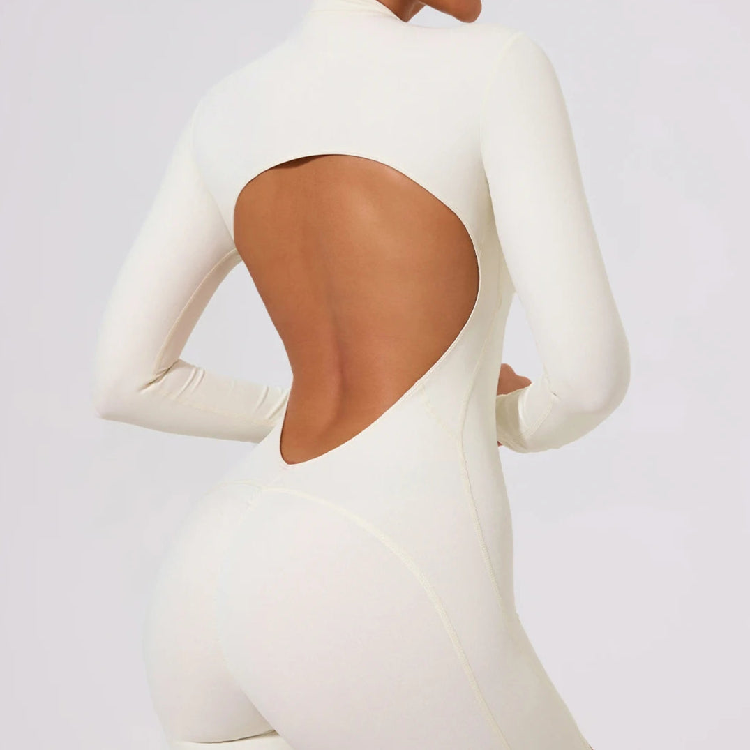 Backless One-Piece Plates Jumpsuit