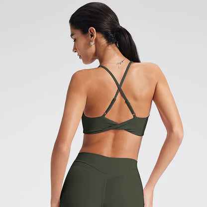 Back Cross High Support Sports Bra